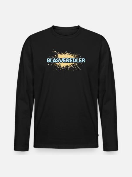 Gift for glass finisher - Men's Premium Organic Long Sleeve Shirt - black