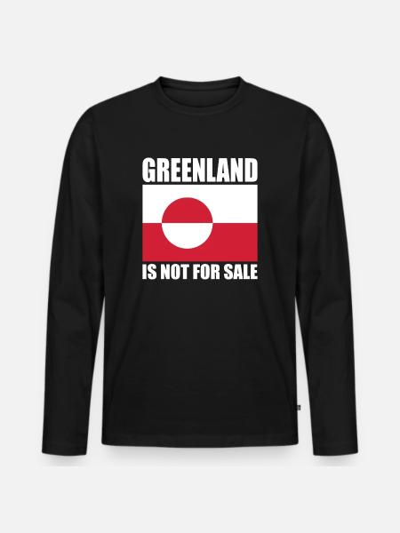 Le Groenland n’est pas à vendre - T-shirt manches longues Premium bio Homme - noir