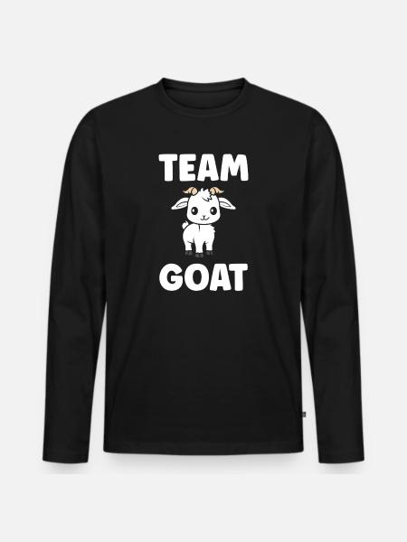 Team Goat Cute Illustration - Men's Premium Organic Long Sleeve Shirt - black