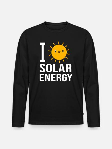 Solar Sustainability Renewable energies - Men's Premium Organic Long Sleeve Shirt - black