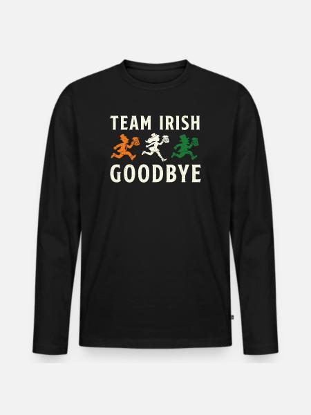 Team Irish Abschied St. Patrick's Day - Männer Premium Bio Langarmshirt - Schwarz
