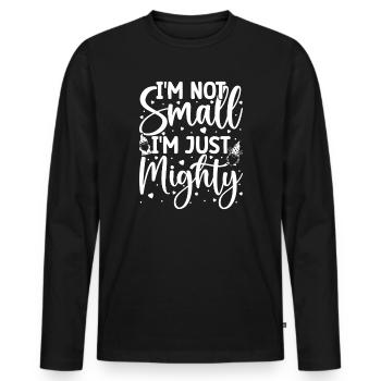 Gnome Costume Men Not Small Just Mighty Gnome - Männer Premium Bio Langarmshirt - Schwarz - Vorne - Nico (187cm)
