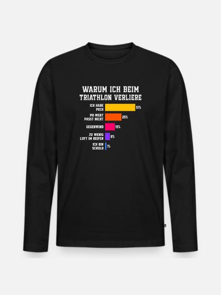 Why I lose at triathlon Triathlon - Men's Premium Organic Long Sleeve Shirt - black