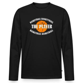 BASKETBALL - LE JOUEUR - T-shirt manches longues Premium bio Homme - noir - Devant - Nico (187cm)