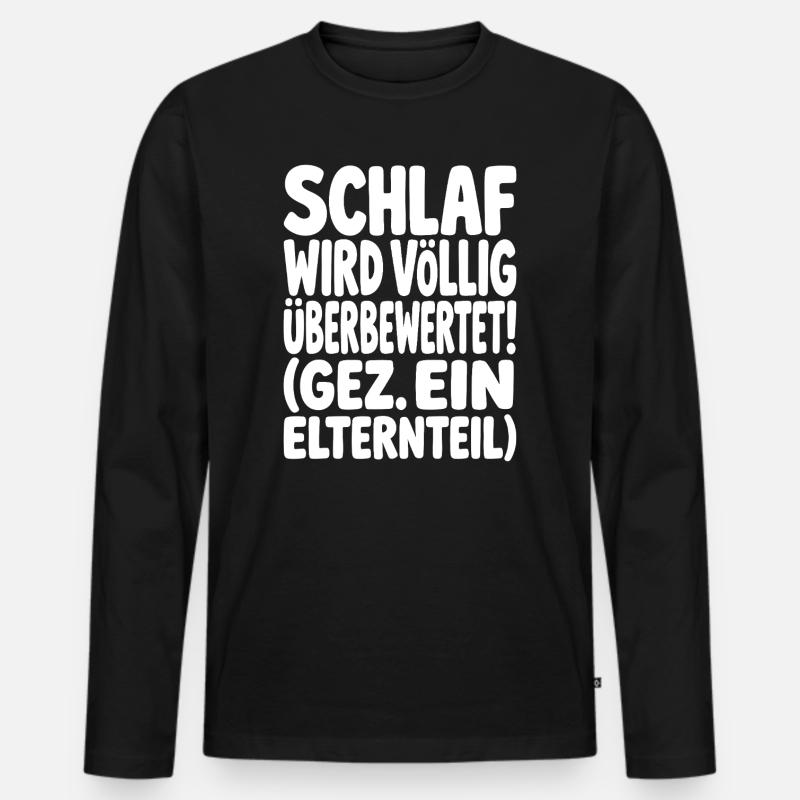 Il sonno è completamente sopravvalutato - Maglia a manica lunga ecologica premium da uomo - nero