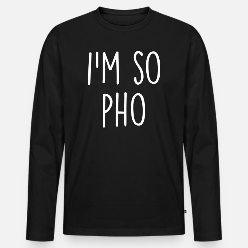 Pho  - Männer Premium Bio Langarmshirt - Schwarz