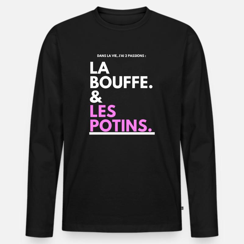 Klatsch Tippfehler Schwarz Pink - Männer Premium Bio Langarmshirt - Schwarz
