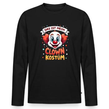 Carnival Clown Costume Carnival Carnival - Men's Premium Organic Long Sleeve Shirt - black - Front - Nico (187cm)