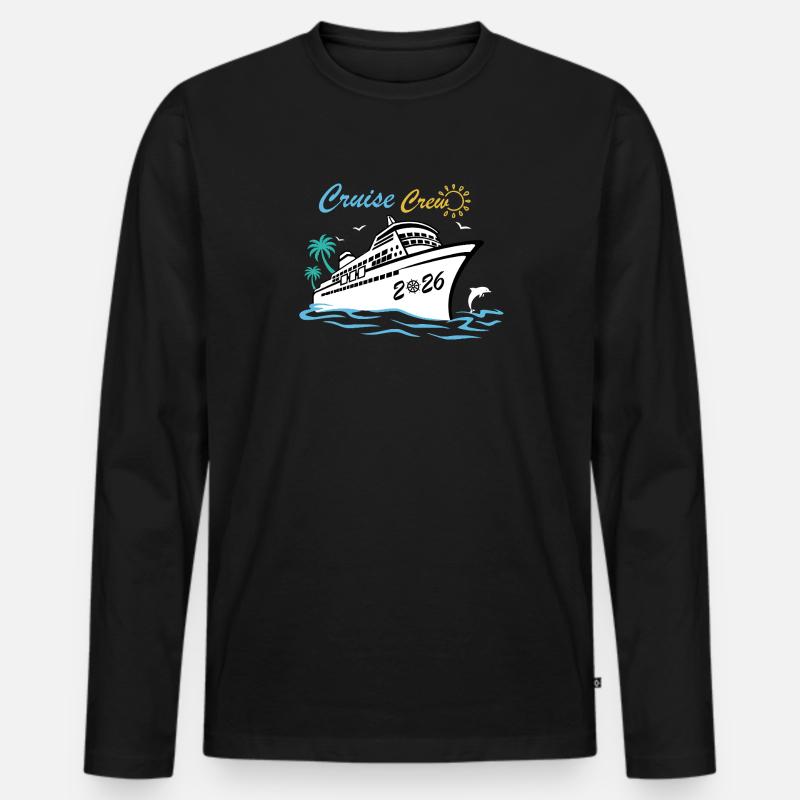 Passende Freunde der Kreuzfahrtcrew - Männer Premium Bio Langarmshirt - Schwarz