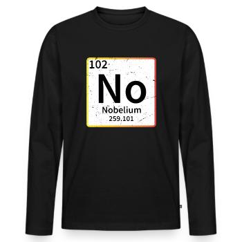 no chemistry periodic table - Men's Premium Organic Long Sleeve Shirt - black - Front - Nico (187cm)