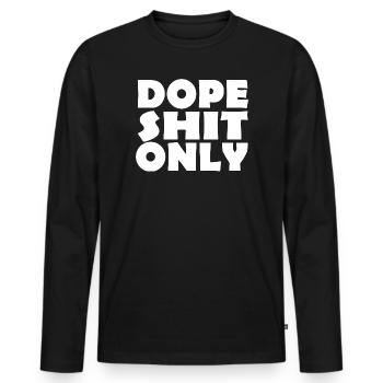 SHIT - Männer Premium Bio Langarmshirt - Schwarz - Vorne - Nico (187cm)