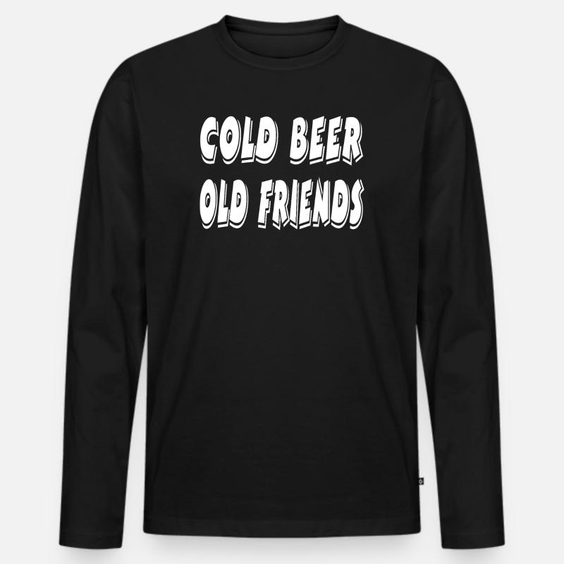 Bier - Männer Premium Bio Langarmshirt - Schwarz