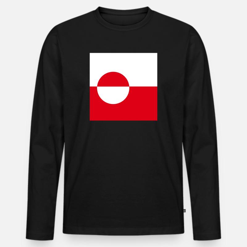 Grönland - Männer Premium Bio Langarmshirt - Schwarz