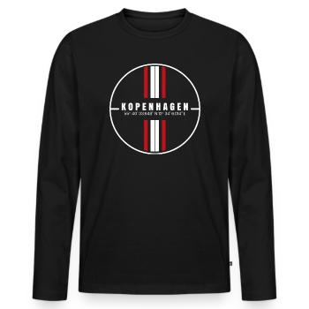 Coordonnées de Copenhague - T-shirt manches longues Premium bio Homme - noir - Devant - Nico (187cm)