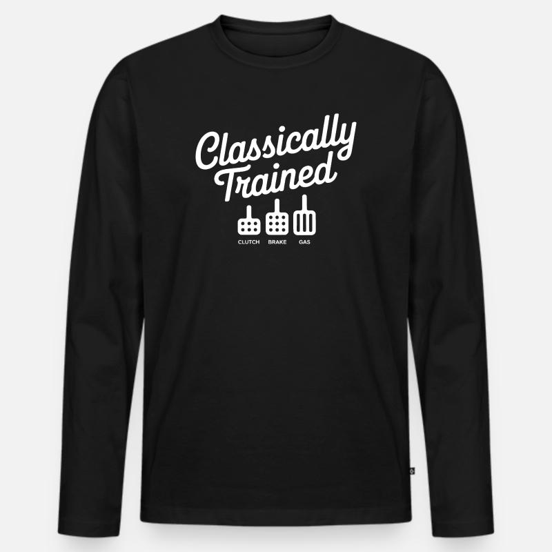 Classically Trained Petrolhead KFZ Mechaniker - Männer Premium Bio Langarmshirt - Schwarz