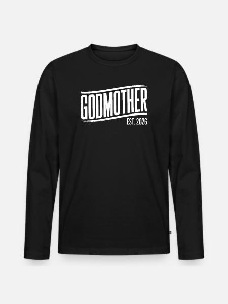 Godmother Est 2026 - Men's Premium Organic Long Sleeve Shirt - black