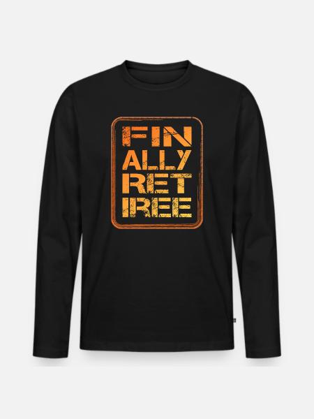 finally pensioner retiree pension pension - Men's Premium Organic Long Sleeve Shirt - black