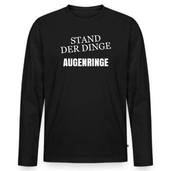 State of affairs Dark circles - Men's Premium Organic Long Sleeve Shirt - black - Front - Nico (187cm)