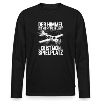Le ciel n’est pas ma limite, c’est la mienne - T-shirt manches longues Premium bio Homme - noir - Devant - Nico (187cm)