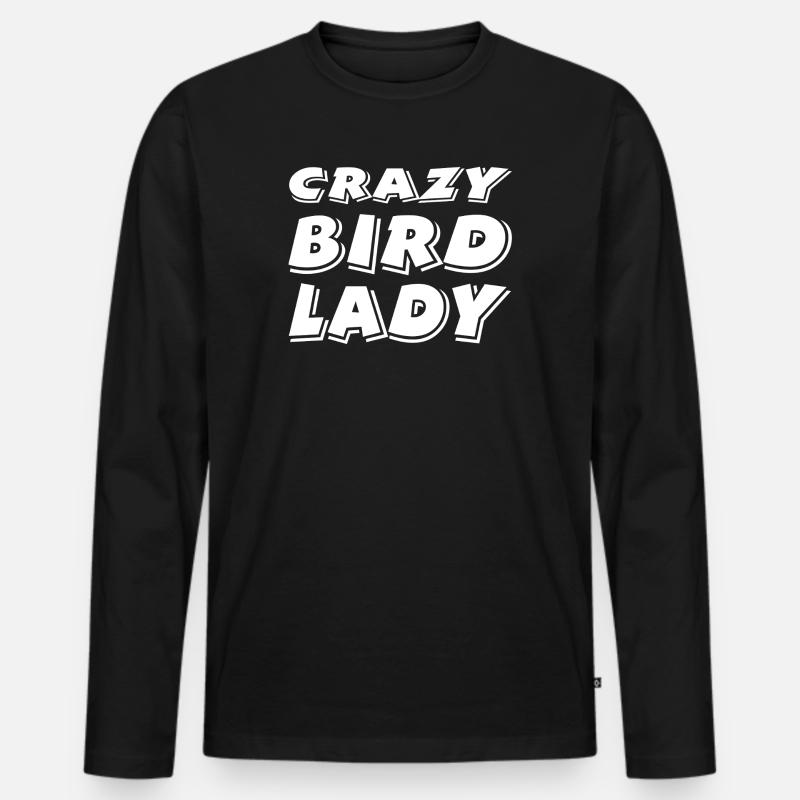 Vogel - Männer Premium Bio Langarmshirt - Schwarz
