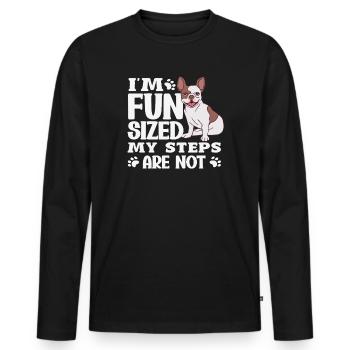 Wait for me, I've got little legs - Men's Premium Organic Long Sleeve Shirt - black - Front - Nico (187cm)