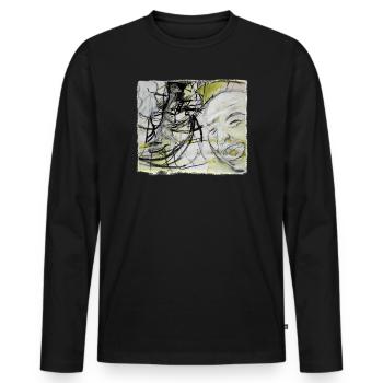 An old man remembers - Männer Premium Bio Langarmshirt - Schwarz - Vorne - Nico (187cm)