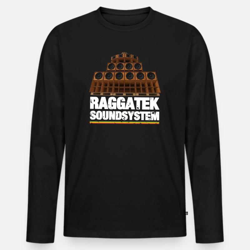 Raggatek - Männer Premium Bio Langarmshirt - Schwarz