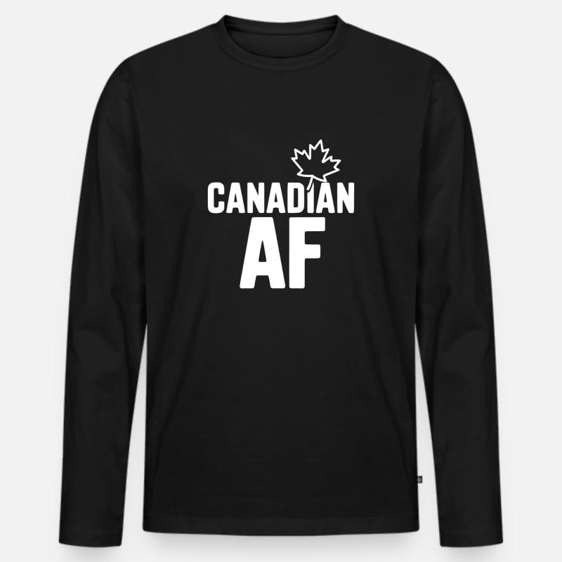 Kanadische Luftwaffe - Männer Premium Bio Langarmshirt - Schwarz