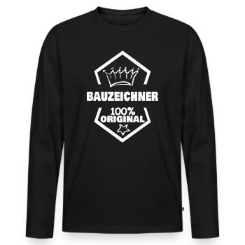 Dessinateur - T-shirt manches longues Premium bio Homme - noir - Devant - Nico (187cm)