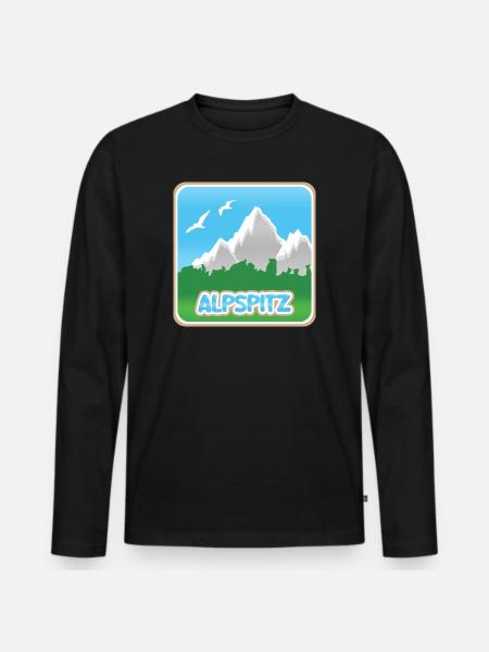 Mountaineering Alpspitz - Men's Premium Organic Long Sleeve Shirt - black