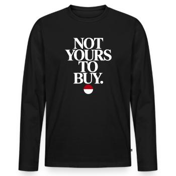Politique de souveraineté pas à vous d’acheter le Groenland - T-shirt manches longues Premium bio Homme - noir - Devant - Nico (187cm)