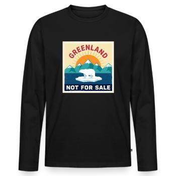 Groenland Pas à vendre Ours polaire - T-shirt manches longues Premium bio Homme - noir - Devant - Nico (187cm)