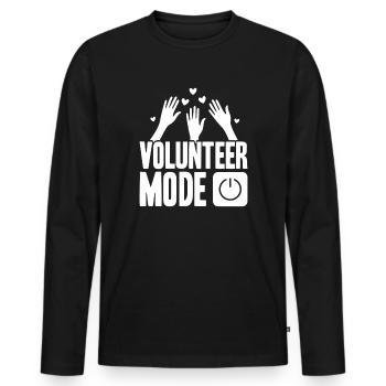 Social Worker Quote Mode On Social - Men's Premium Organic Long Sleeve Shirt - black - Front - Nico (187cm)