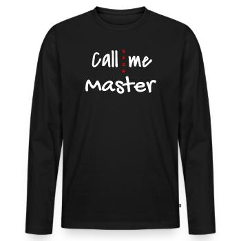 Master 2026 Abschluss Promotion Sponsion - Männer Premium Bio Langarmshirt - Schwarz - Vorne - Nico (187cm)