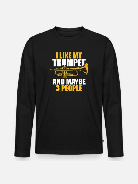 J’aime mon trompettiste - T-shirt manches longues Premium bio Homme - noir