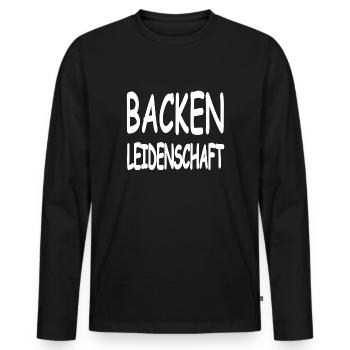 Cuire - T-shirt manches longues Premium bio Homme - noir - Devant - Nico (187cm)