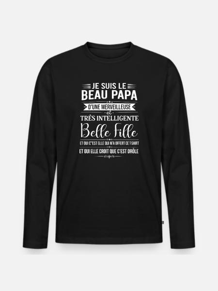 Ultra Smart Stepdad and Daughter-in-Law - Men's Premium Organic Long Sleeve Shirt - black