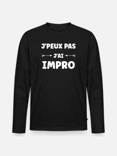 I can't I improvised - Men's Premium Organic Long Sleeve Shirt - black