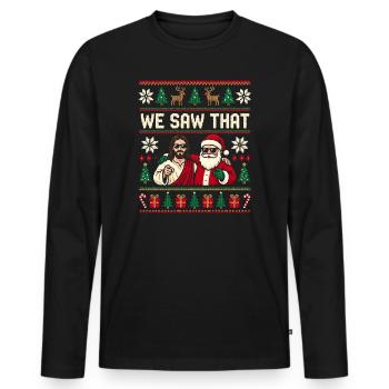 We have seen that Jesus and the Christmas - Men's Premium Organic Long Sleeve Shirt - black - Front - Nico (187cm)