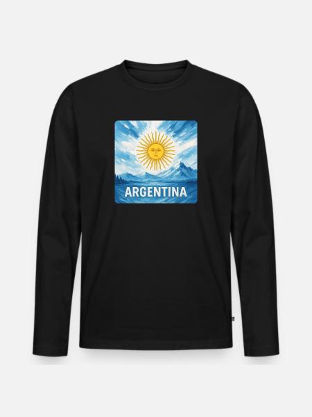 Argentina Travel Design - Men's Premium Organic Long Sleeve Shirt - black