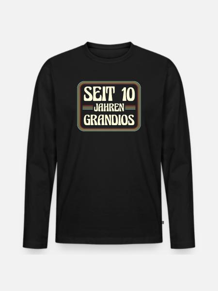 10 ans Anniversaire 10 - T-shirt manches longues Premium bio Homme - noir