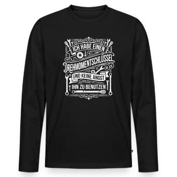 I have a torque wrench - Men's Premium Organic Long Sleeve Shirt - black - Front - Nico (187cm)