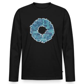 Soundsystem Reggae - Männer Premium Bio Langarmshirt - Schwarz - Vorne - Nico (187cm)