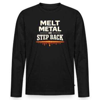 humour du soudeur, identité du soudeur, - T-shirt manches longues Premium bio Homme - noir - Devant - Nico (187cm)