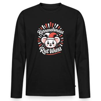 Souris de Carnaval, Rut, Wiess, Cologne, Cologne, Souris de Carnaval, - T-shirt manches longues Premium bio Homme - noir - Devant - Nico (187cm)