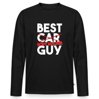 Bester Karosseriebauer, lustiger Handwerker-Slogan - Männer Premium Bio Langarmshirt - Schwarz - Vorne - Nico (187cm)