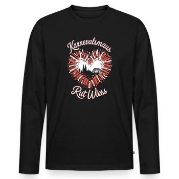 Souris de Carnaval, Rut, Wiess, Cologne, Cologne, Souris de Carnaval, - T-shirt manches longues Premium bio Homme - noir - Devant - Nico (187cm)