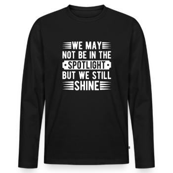 Le théâtre Nous pouvons être mis en lumière Mais nous brillons Acteur - T-shirt manches longues Premium bio Homme - noir - Devant - Nico (187cm)