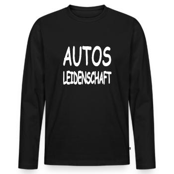 Auto - Männer Premium Bio Langarmshirt - Schwarz - Vorne - Nico (187cm)