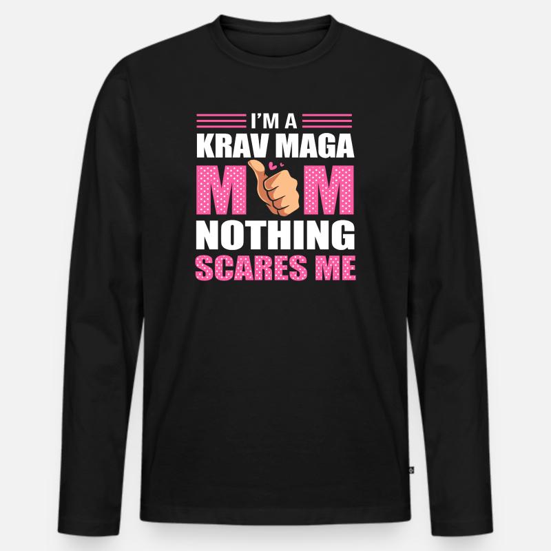 Krav Maga - Männer Premium Bio Langarmshirt - Schwarz